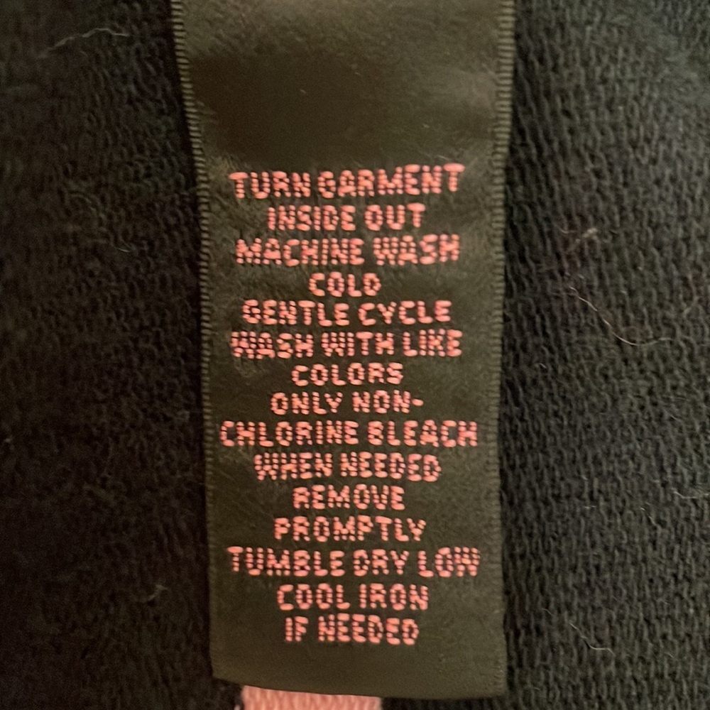 Lauren Ralph Lauren Black Label Zip Up Jacket Black /Pink Hooded size 2 XL - Picture 8 of 12
